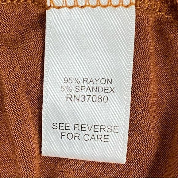 Cato Est 1946 Womens Rust Colored Long Sleeve Crew Neck Blouse Size 14/16W - Picture 8 of 9